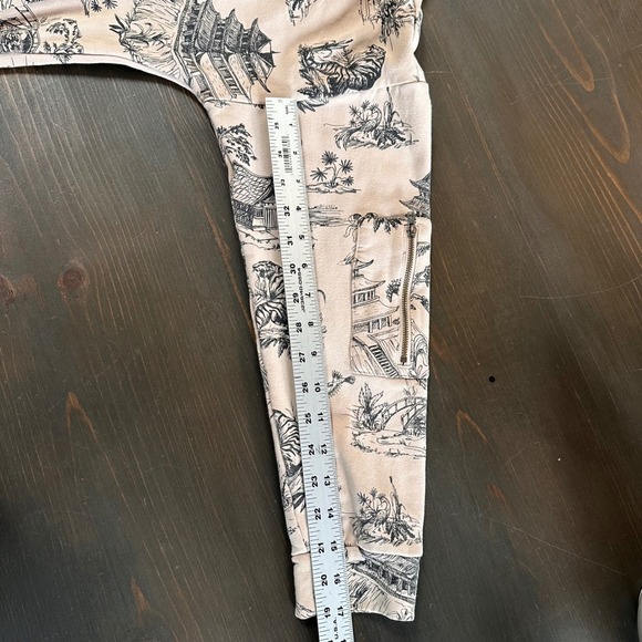 Ellandemm J'Adore L'Amour Tiger Toile Quarter Zip Sweatshirt Tan Black SM - Picture 9 of 11